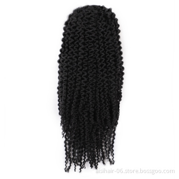 Aisi Hair Afro Kinky Synthetic Fiber Ponytail Hair Extension Pieces Wrap Drawstring Short Black Kinky Curly Synthetic Ponytails